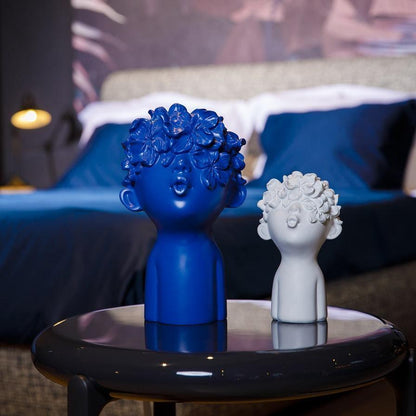 Resin Head Sculptures with Flower Hair, Four Sets, view 16