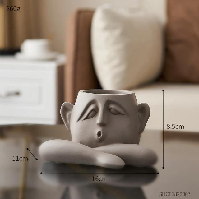 Face Planter Sculpture Trio in Resin with Drainage, view 14