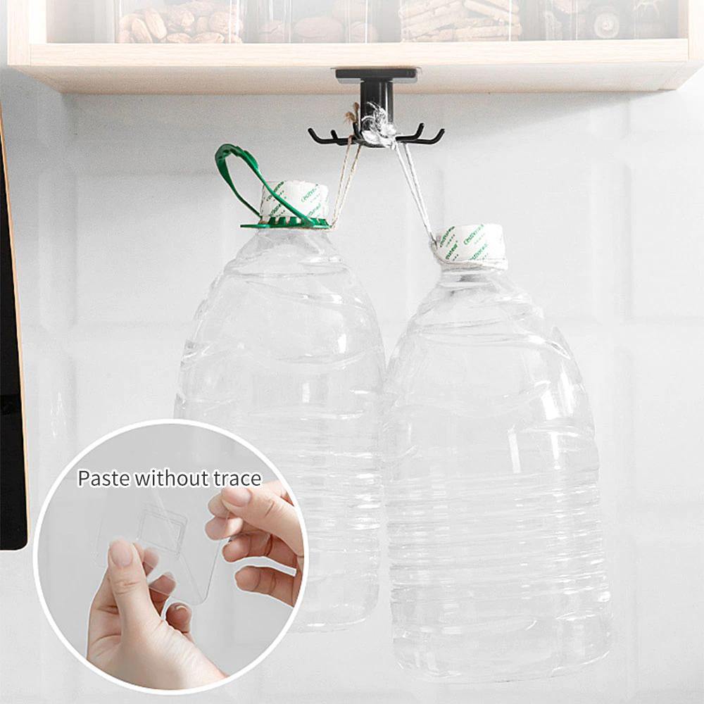 Rotating Under-Cabinet Utensil Rack with 6 Hooks, view 6