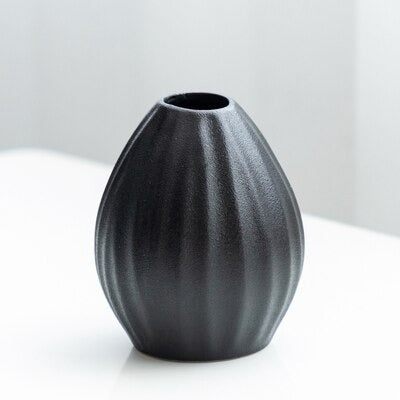 Black Textured Ceramic Vases, Eight Shapes, view 17