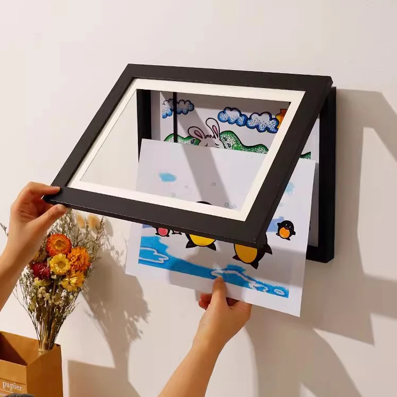 Kids Art Frame for A4 Drawings with Magnetic Front