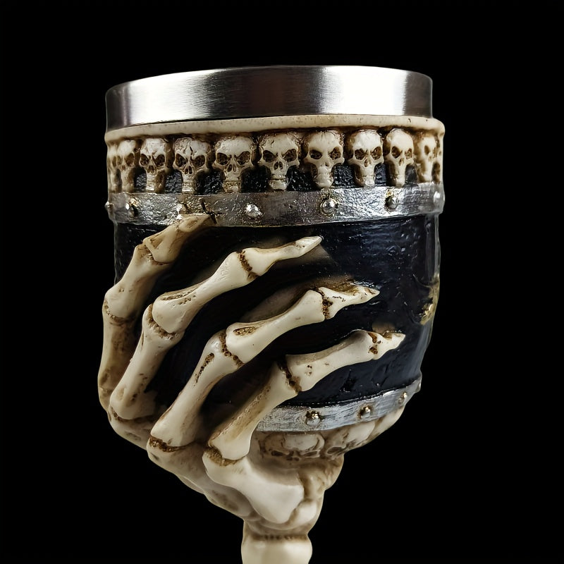 Skeleton Hand Goblet in Stainless Steel, view 3