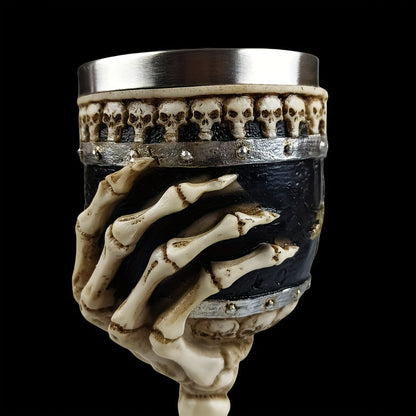 Skeleton Hand Goblet in Stainless Steel, view 3