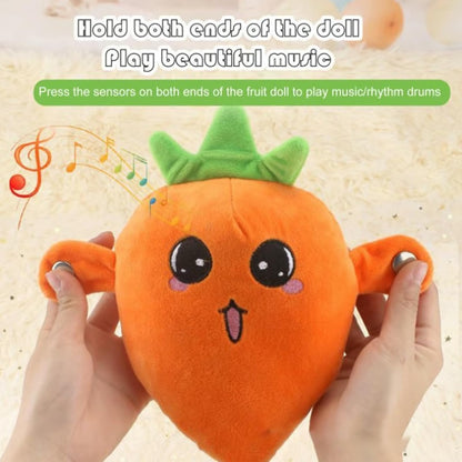 Musical Plush Fruit Toy, Singing Strawberry, Banana, Carrot, view 4