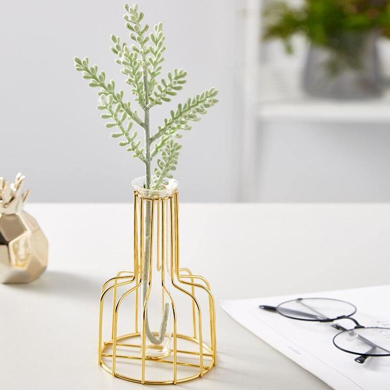 Test Tube Bud Vase with Iron Wire Stand, view 16