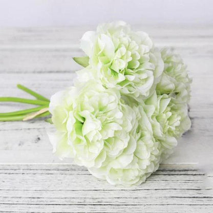 Silk Faux Peonies, Set of 5 Stems, view 9
