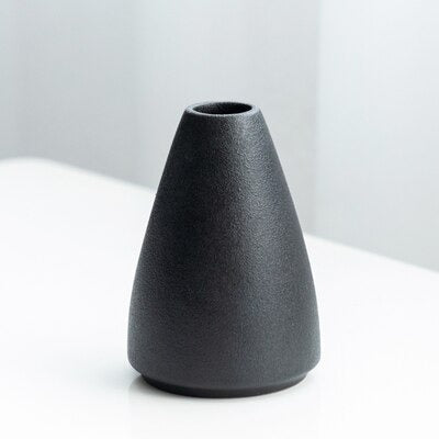 Black Textured Ceramic Vases, Eight Shapes, view 18
