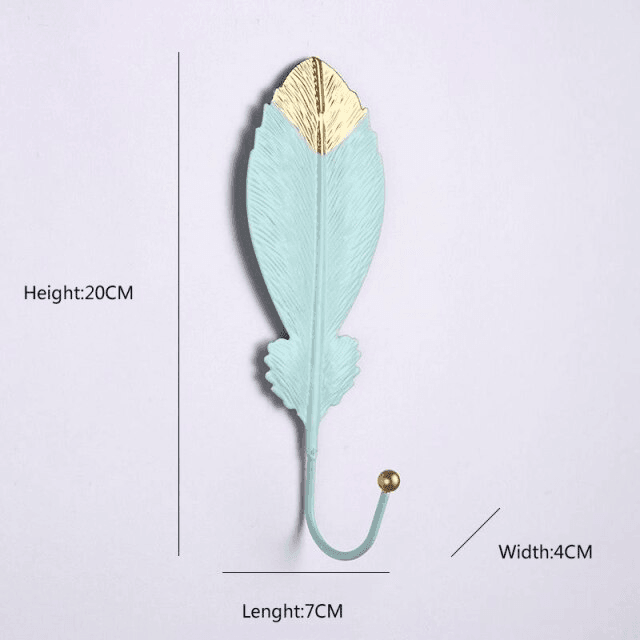 Leaf Shaped Metal Wall Hooks in Six Leaf Styles, view 15