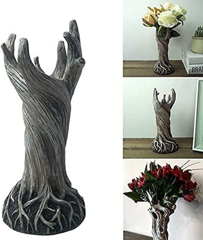 Twisted Tree Trunk Resin Vase, 7.87 in Tall, view 8