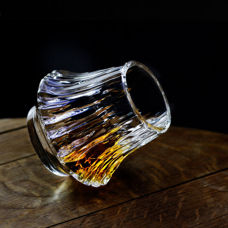 Mount Fuji Whiskey Glass, Handmade Japanese Tumbler