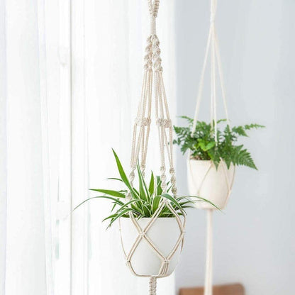 Macrame Plant Hangers, Set of 4, view 6
