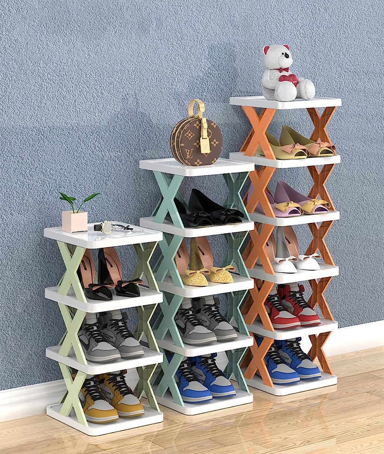 Six Tier Narrow Shoe Rack, Tool Free Assembly, view 6