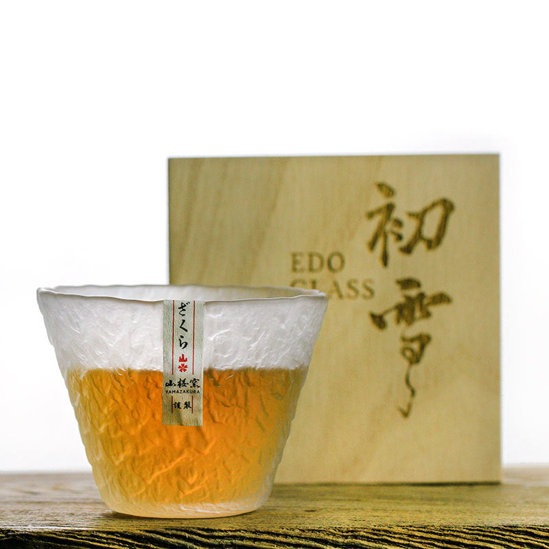Japanese Edo Kiriko Cut Glass Whiskey Tumbler