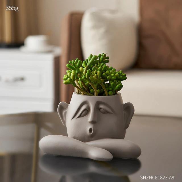 Face Planter Sculpture Trio in Resin with Drainage, view 11