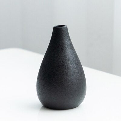 Black Textured Ceramic Vases, Eight Shapes, view 19