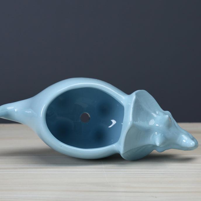 Triceratops Ceramic Succulent Planter with Drainage Tray, view 8