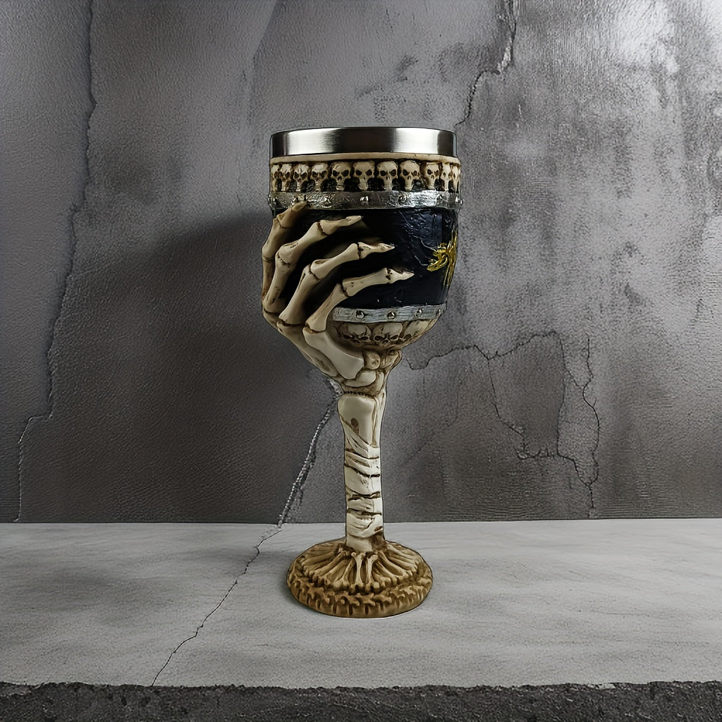 Skeleton Hand Goblet in Stainless Steel, view 8