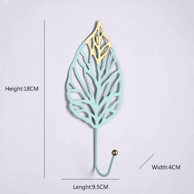 Leaf Shaped Metal Wall Hooks in Six Leaf Styles, view 21
