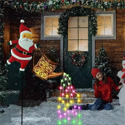 Solar Santa Watering Can Light with Cascading LEDs, view 11
