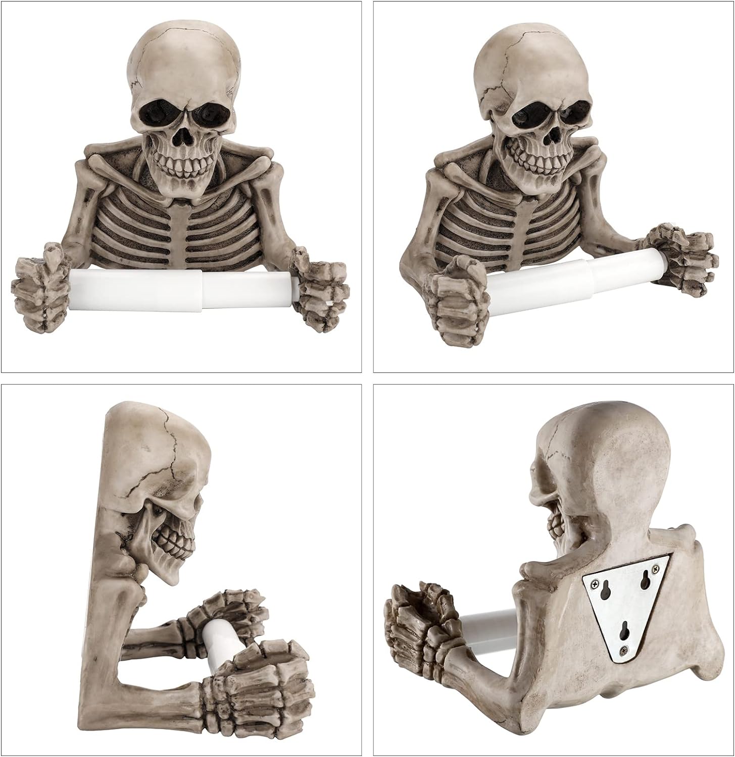 Skull Toilet Paper Holder with Spindle, view 7