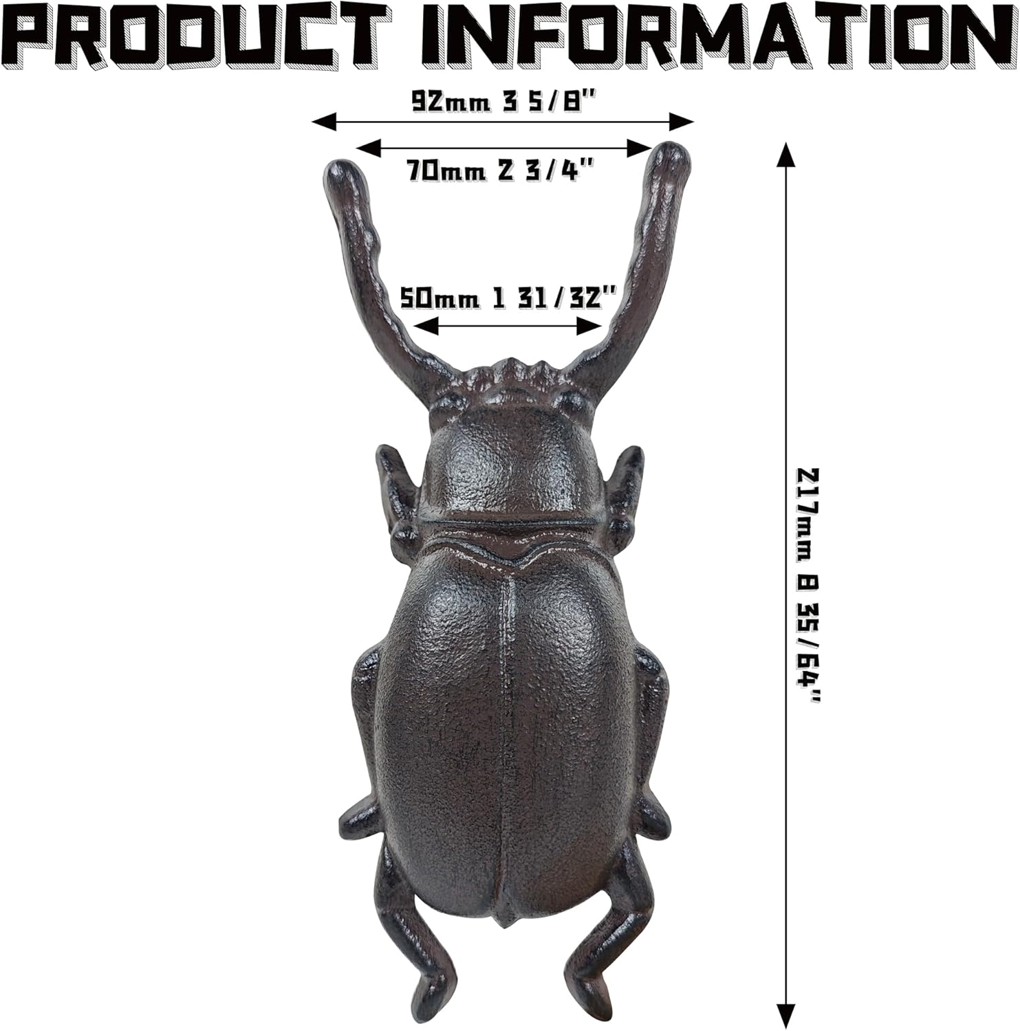Cast Iron Beetle Boot Jack for the Entryway, view 8