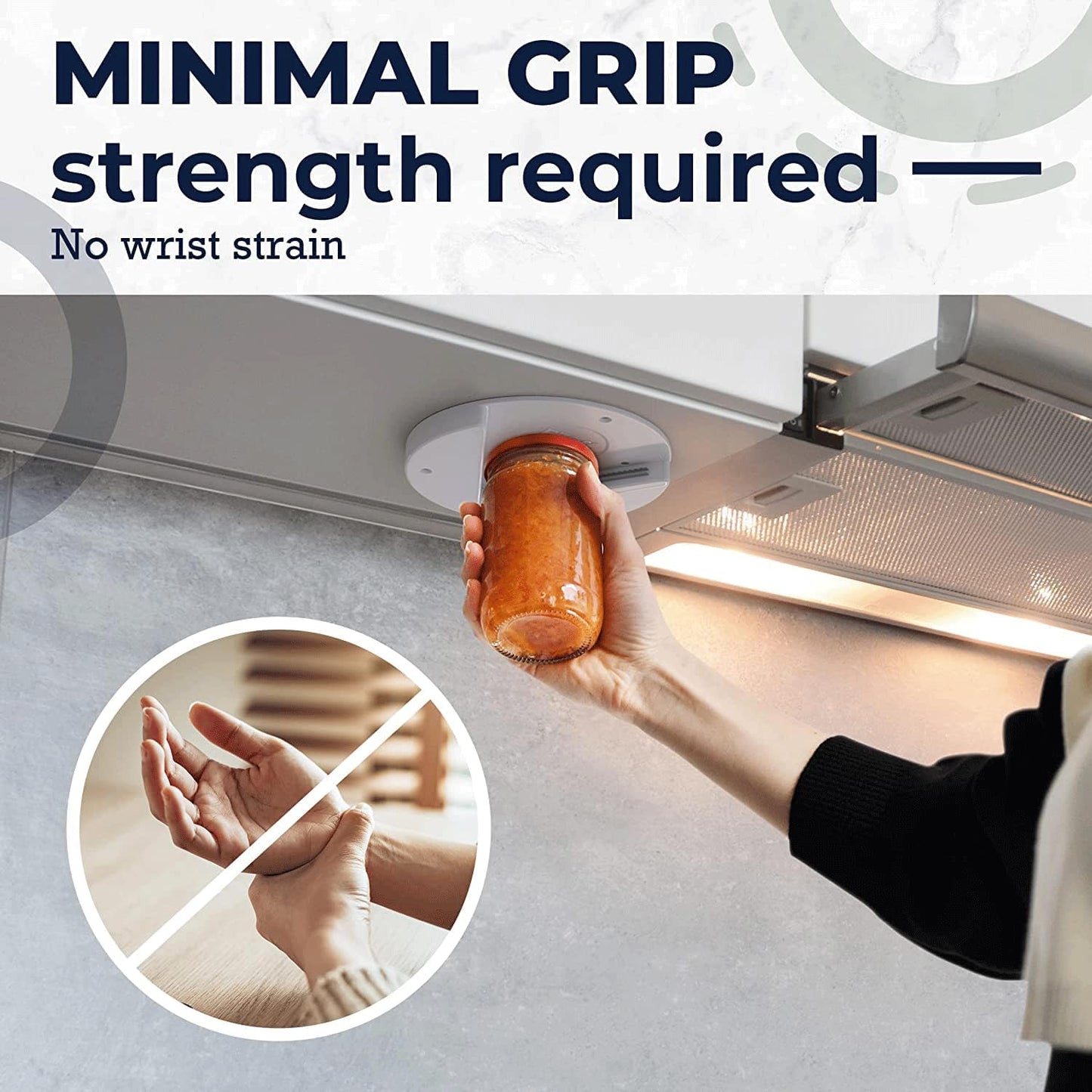 Under Cabinet Jar Opener with V Shaped Grip, view 4