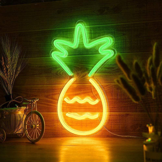 Pineapple Neon Sign Wall Light, USB Powered
