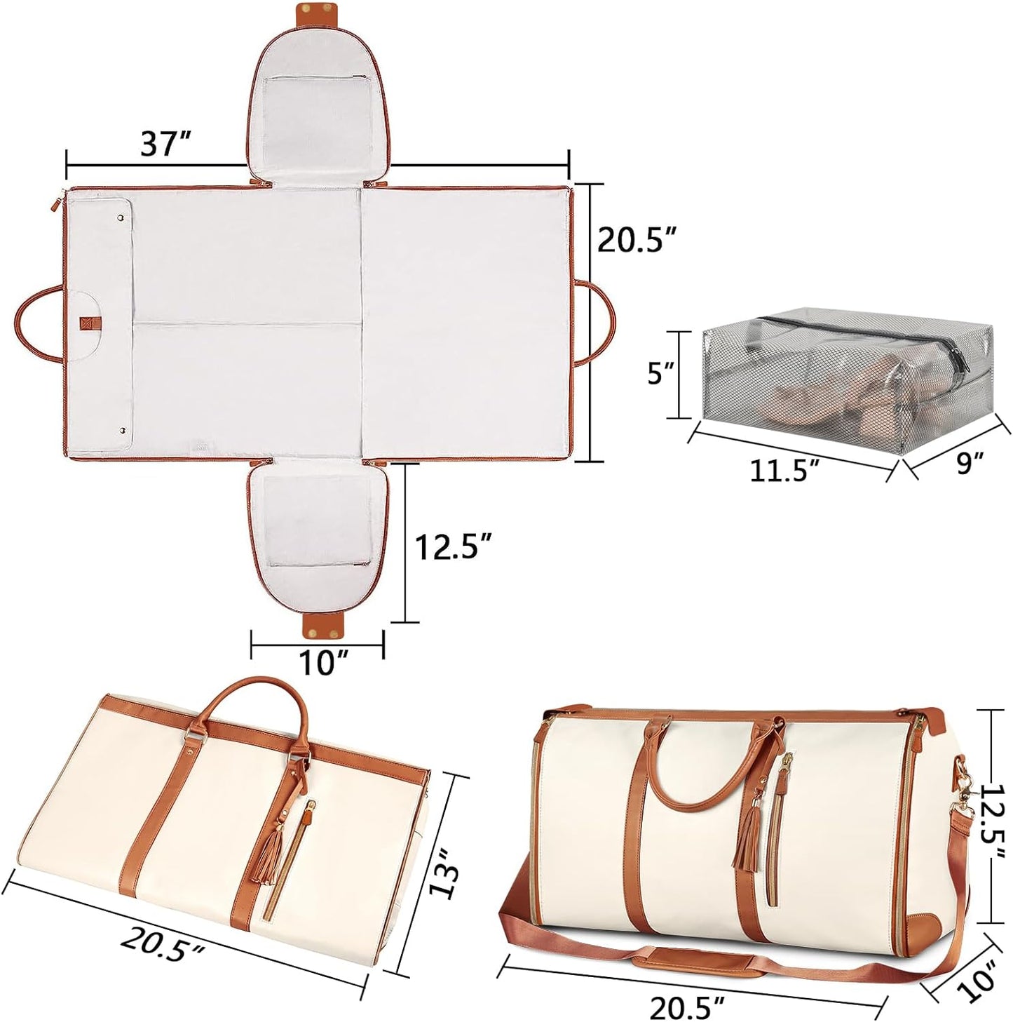 Convertible Garment Bag and Weekender Duffle, view 7