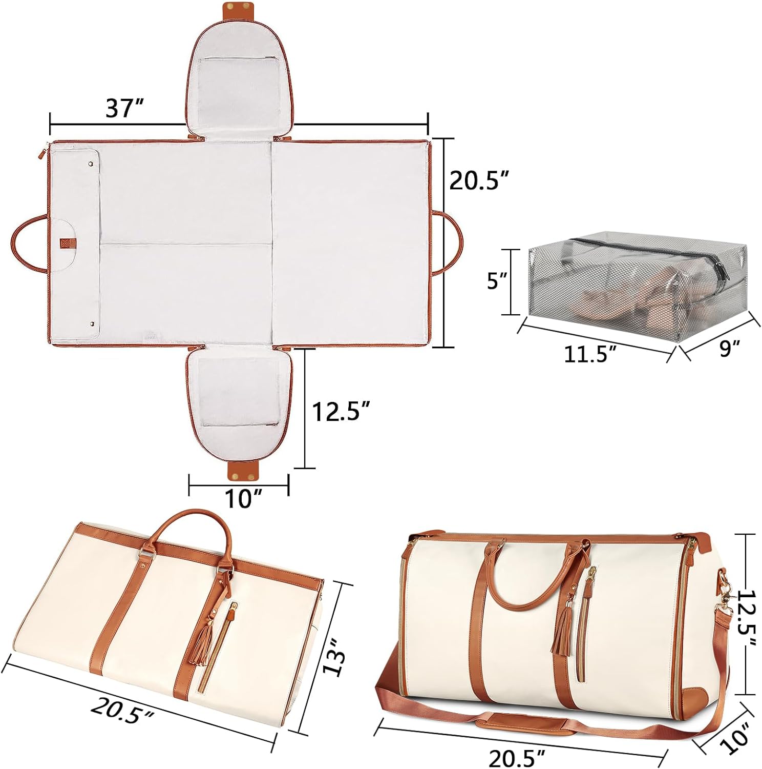 Convertible Garment Bag and Weekender Duffle, view 7