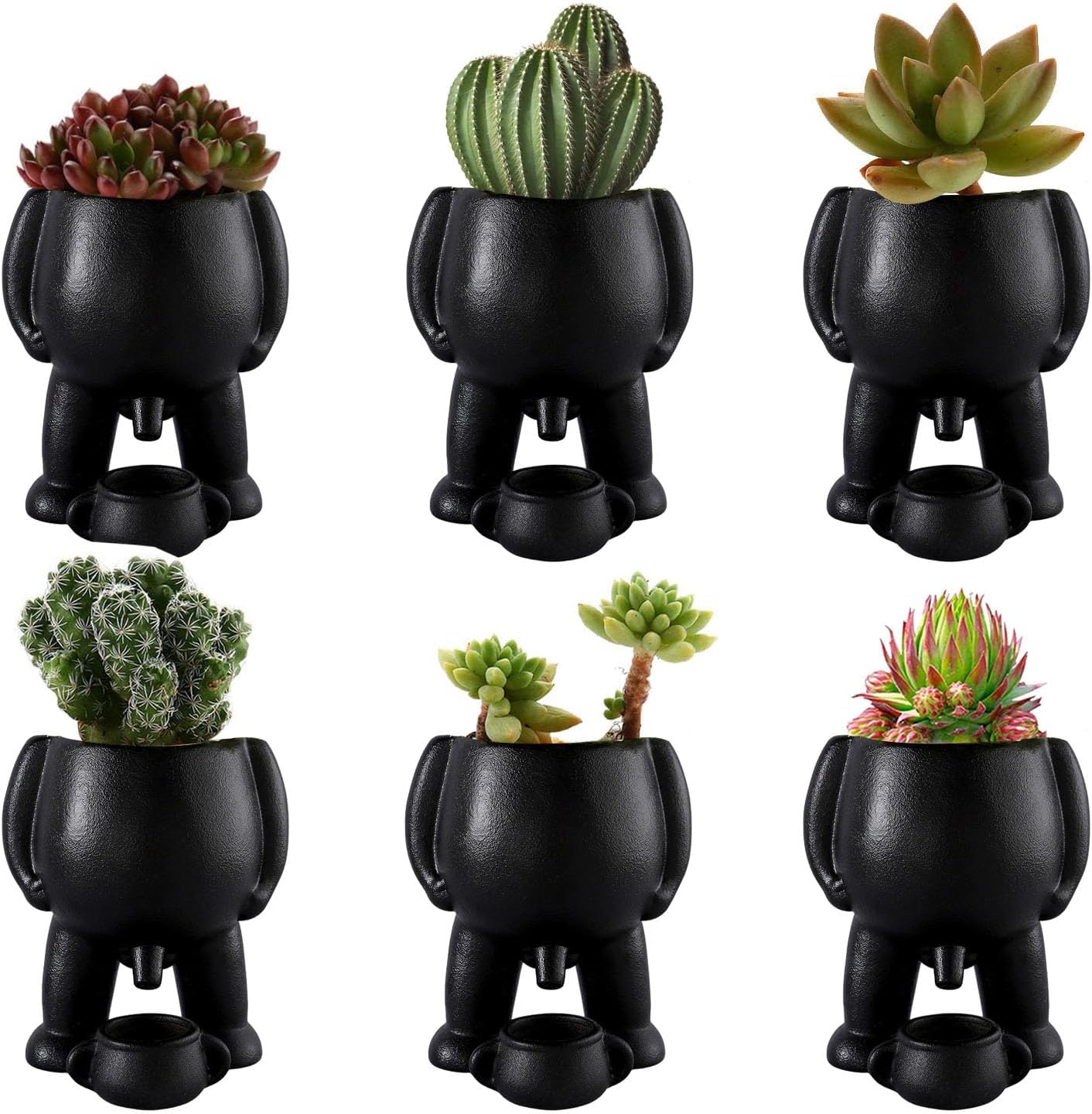 Cheeky Ceramic Novelty Planter with Drip Cup, view 8