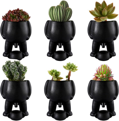 Cheeky Ceramic Novelty Planter with Drip Cup, view 8