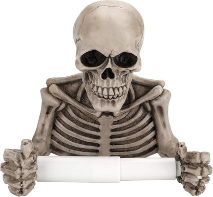 Skull Toilet Paper Holder with Spindle, view 4