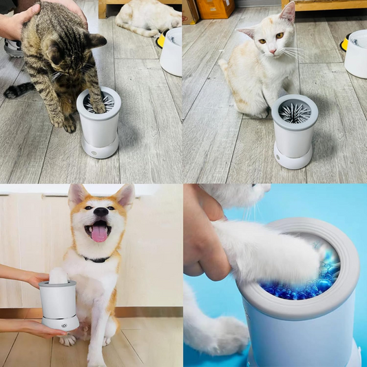 Electric Paw Cleaner Cup with Silicone Bristles