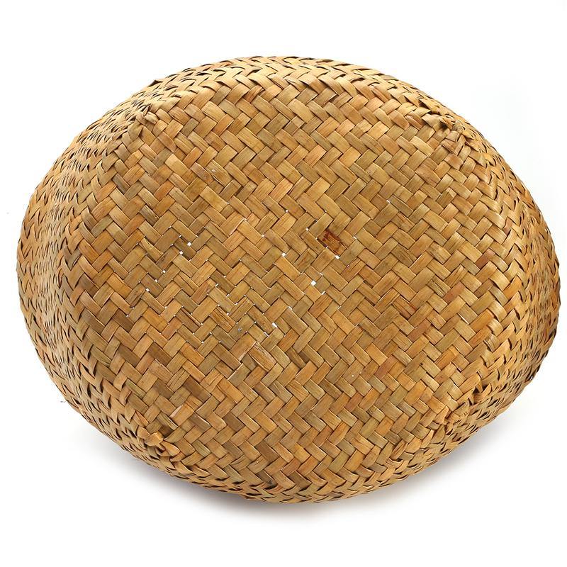 Round Rattan Basket with Handles for Plants or Storage, view 15