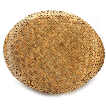Round Rattan Basket with Handles for Plants or Storage, view 15