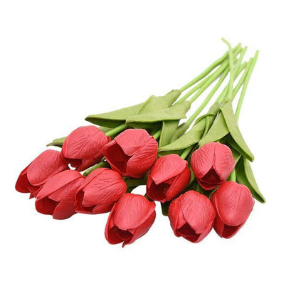 Faux Silk Tulips, Set of 10 Stems, view 19
