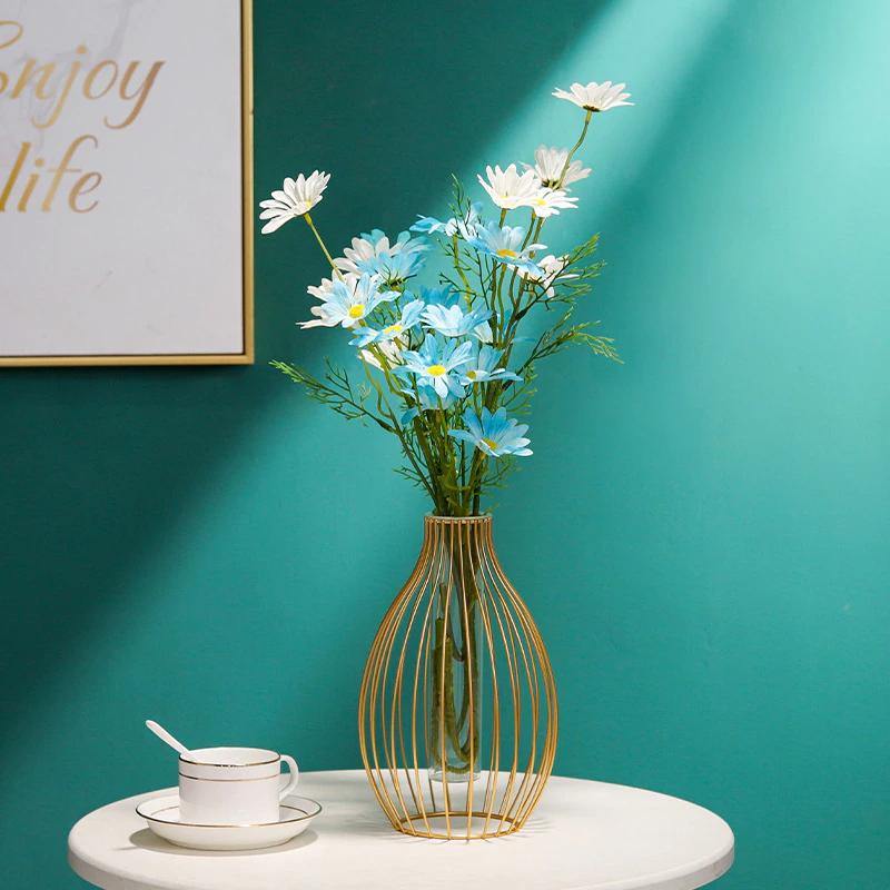 Iron Frame Flower Vase with Removable Glass Tube, view 4