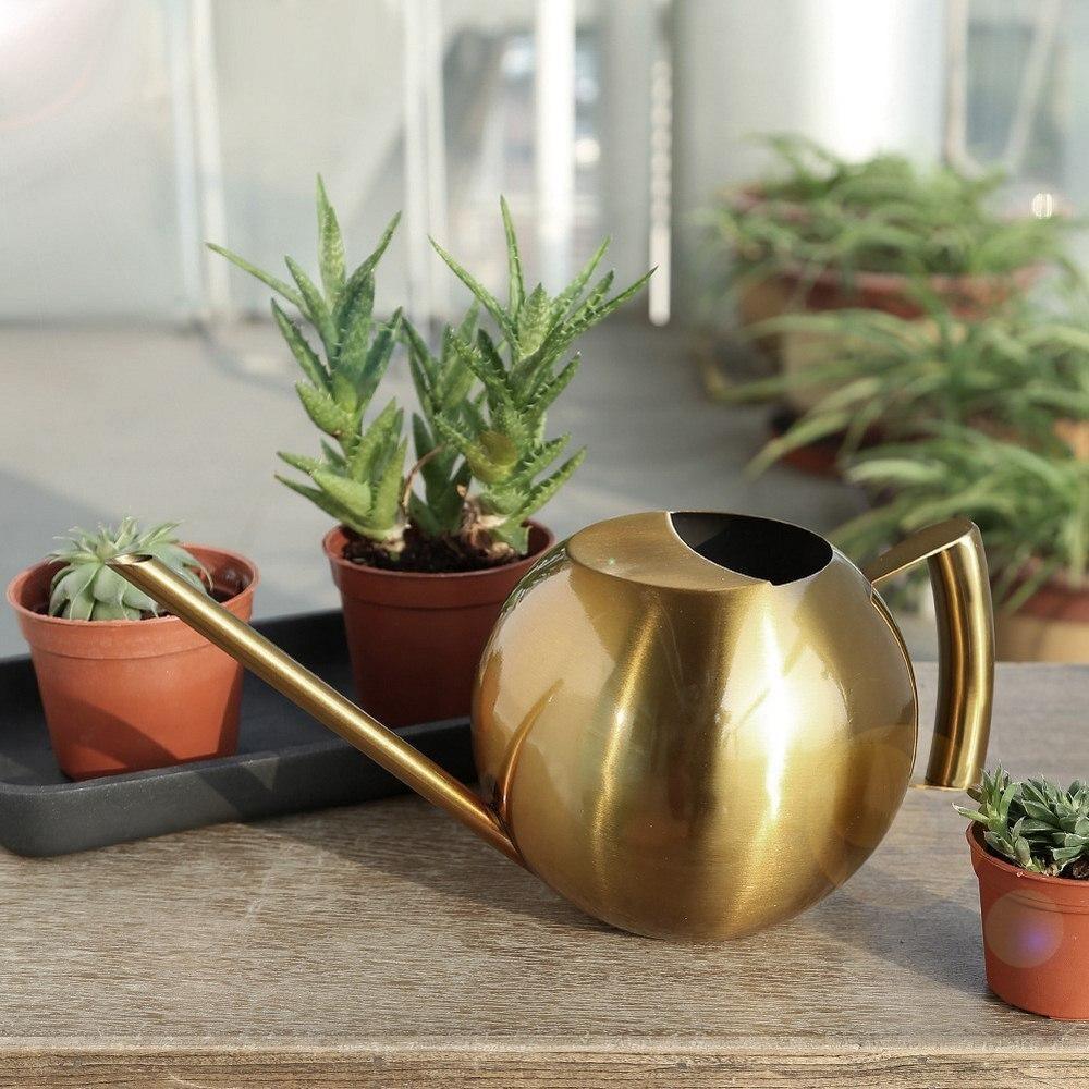 Spherical Stainless Steel Watering Can, Long Spout, view 8