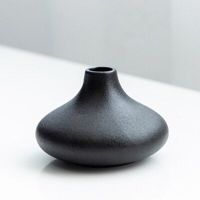 Black Textured Ceramic Vases, Eight Shapes, view 20