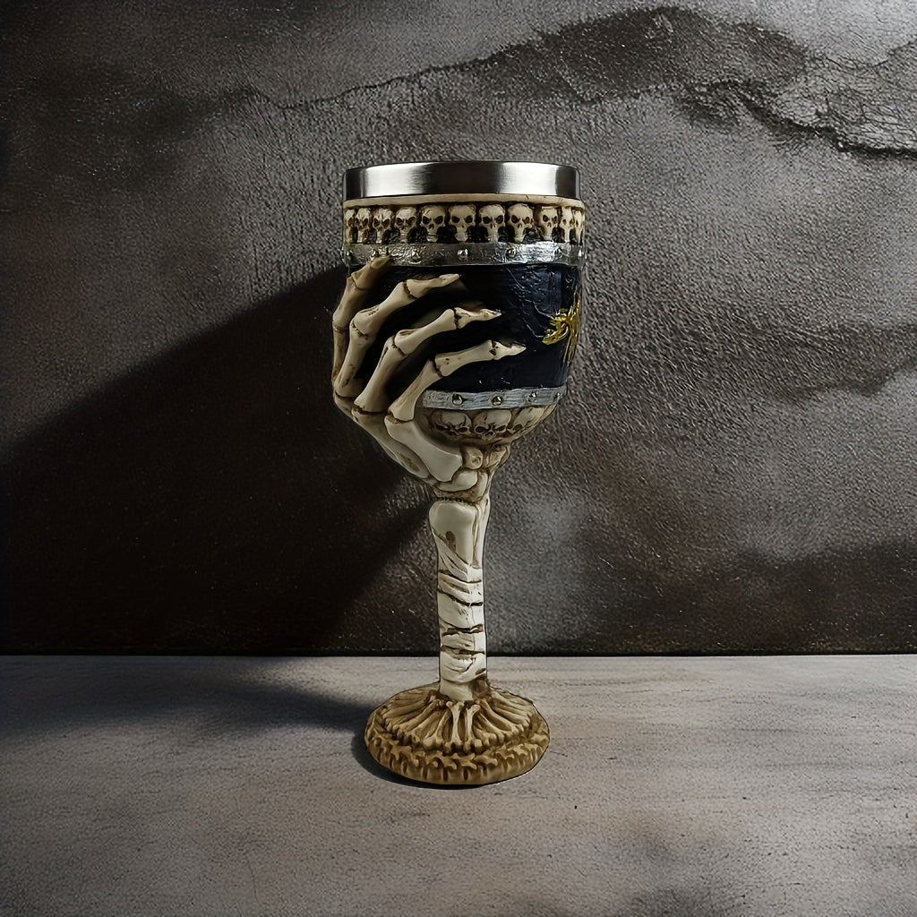 Skeleton Hand Goblet in Stainless Steel, view 4