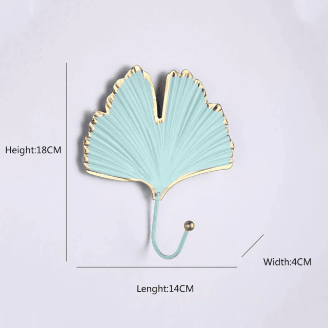 Leaf Shaped Metal Wall Hooks in Six Leaf Styles, view 22