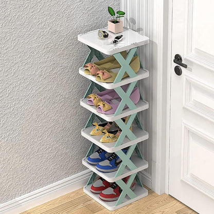 Six Tier Narrow Shoe Rack, Tool Free Assembly