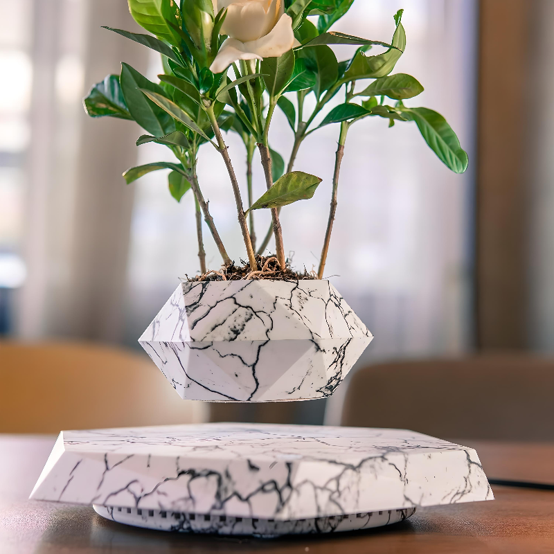 Levitating Plant Pot with Rotating Magnetic Base, view 9
