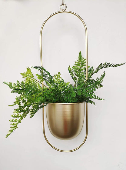 Metal Halo Hanging Planter, Round or Oblong, view 14