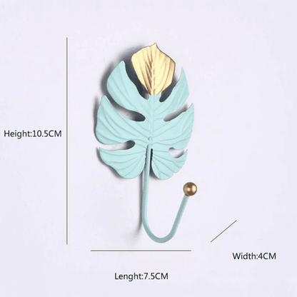 Leaf Shaped Metal Wall Hooks in Six Leaf Styles, view 23