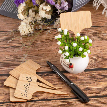 Bamboo Plant Label Tags, T Shaped and Double Sided, view 8