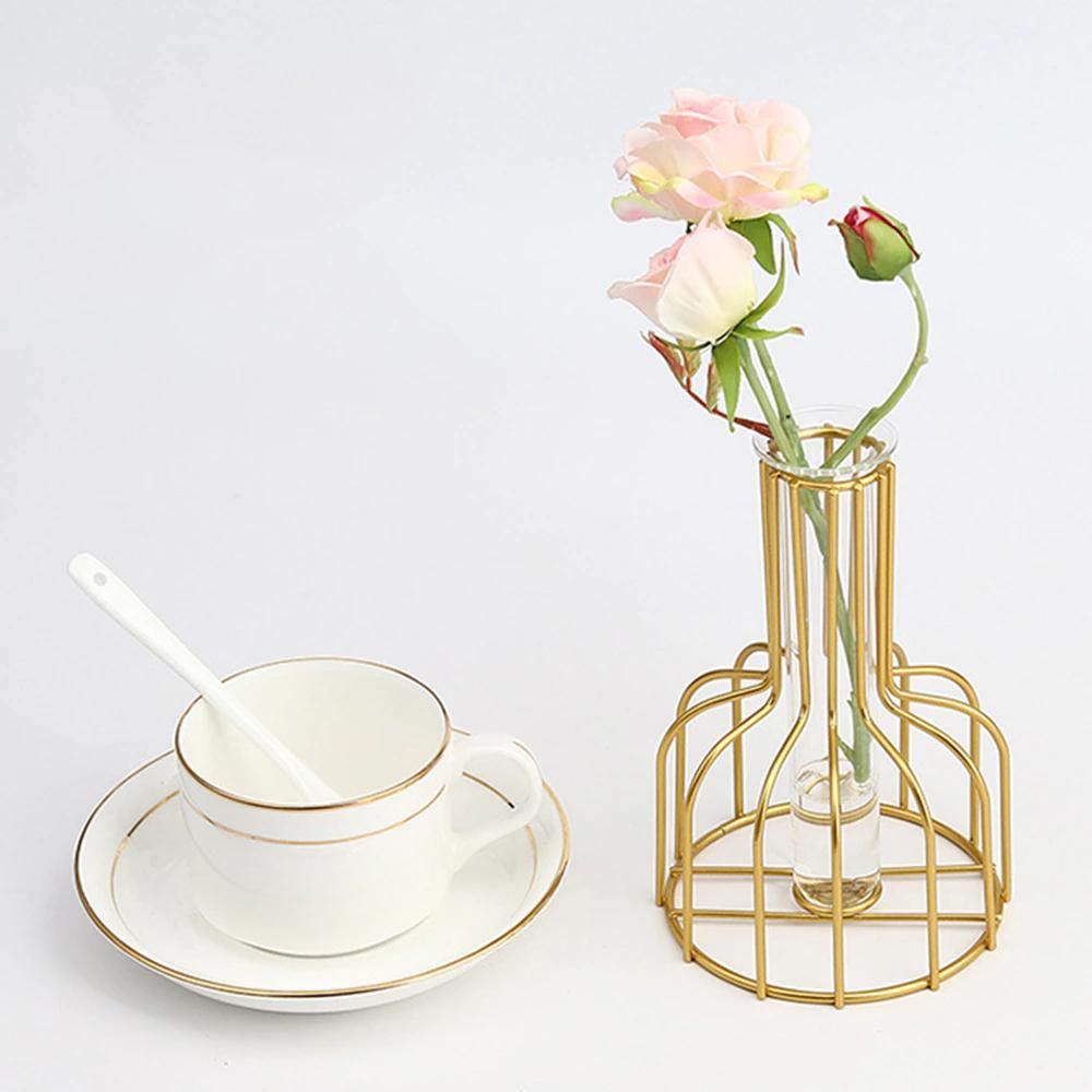 Test Tube Bud Vase with Iron Wire Stand, view 14