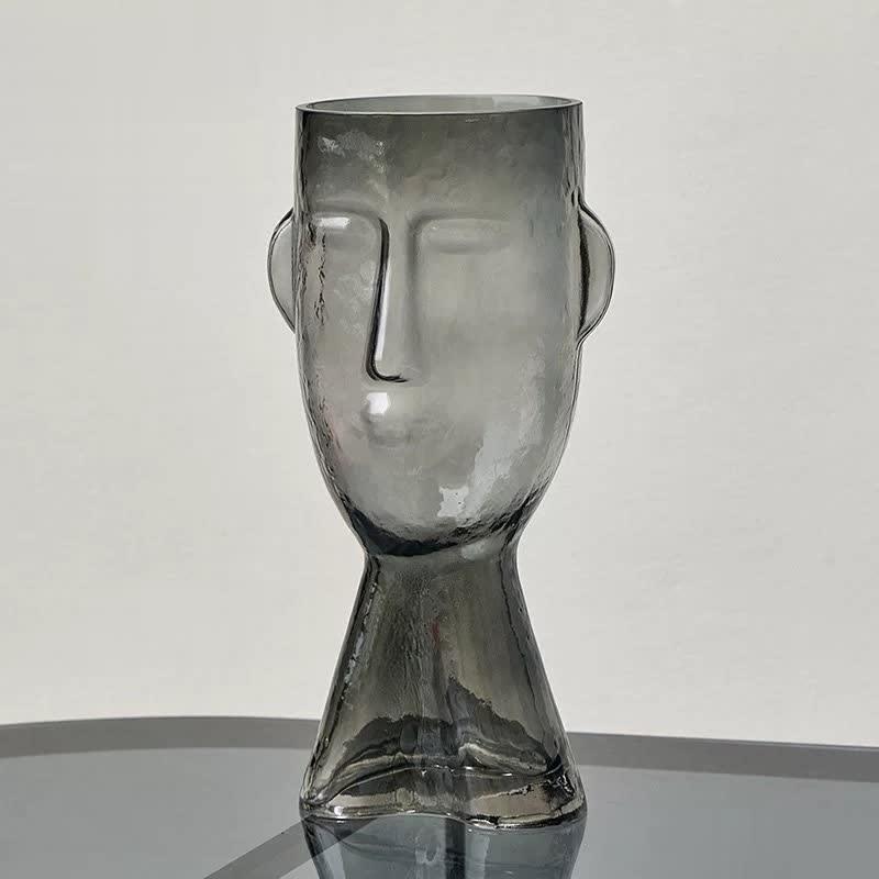 Handblown Glass Face Vase, Small 9.3 in or Large 12.5 in, view 13