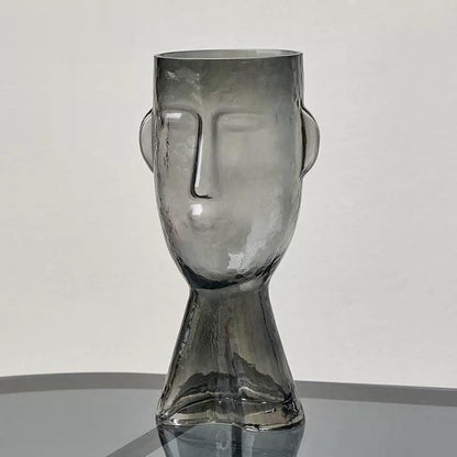 Handblown Glass Face Vase, Small 9.3 in or Large 12.5 in, view 13