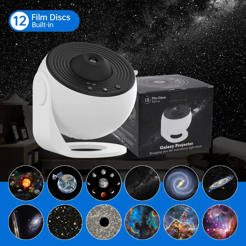 Star Projector Night Light with 12 Galaxy Film Discs, view 5